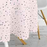 Beyaz Zemin Üzerinde Rengarenk Çiçek Desenli Yuvarlak Masa Örtüsü - Çap 140cm Realhomes