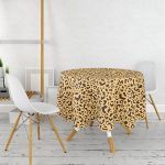 Renkli Zeminli Geometrik Desenli Dijital Baskılı Modern Yuvarlak Masa Örtüsü - Çap 140cm Realhomes