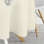 - MasaYuv-8136-Gorsel3 - Realhomes  Pastel Zeminli Rengarenk Çiçek Desenli Dijital Baskılı Modern Yuvarlak Masa Örtüsü - Çap 140cm Realhomes