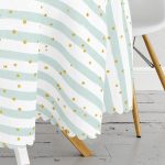 Beyaz Zeminli Renkli Puantiyeli Dijital Baskılı Modern Yuvarlak Masa Örtüsü - Çap 140cm Realhomes