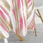 - MasaYuv-8229-Gorsel3 - Realhomes Beyaz Zemin Üzerinde Renkli Soyut Desenli Yuvarlak Masa Örtüsü - Çap 140cm Realhomes