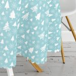 Renkli Zemin Üzerinde Yılbaşı Desenli Dijital Baskılı Modern Yuvarlak Masa Örtüsü - Çap 140cm Realhomes