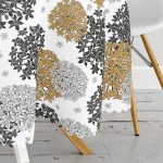 - MasaYuv-8515-Gorsel3 - Realhomes Beyaz Zemin Üzerinde Rengarenk Çiçek Desenli Yuvarlak Masa Örtüsü - Çap 140cm Realhomes