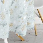 Renkli Zemin Üzerinde Yaprak Desenli Dijital Baskılı Modern Yuvarlak Masa Örtüsü - Çap 140cm Realhomes