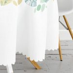 Beyaz Zeminli Deniz Yıldızı Desenli Dijital Baskılı Modern Yuvarlak Masa Örtüsü - Çap 140cm Realhomes