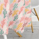 - MasaYuv-8865-Gorsel3 - Realhomes Renkli Zeminli Sevimli Kaktüs Desenli Dijital Baskılı Modern Yuvarlak Masa Örtüsü - Çap 140cm Realhomes