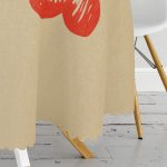 - MasaYuv-9019-Gorsel3 - Realhomes Sevgililer Günü Temalı Özel Tasarım Dijital Baskılı Modern Yuvarlak Masa Örtüsü - Çap 140cm Realhomes