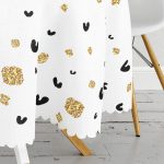 Sevgililer Günü Temalı Özel Tasarım Dijital Baskılı Modern Yuvarlak Masa Örtüsü - Çap 140cm Realhomes