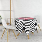 Sevgililer Günü Temalı Özel Tasarım Dijital Baskılı Modern Yuvarlak Masa Örtüsü - Çap 140cm Realhomes