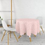 Sevgililer Günü Temalı Özel Tasarım Dijital Baskılı Modern Yuvarlak Masa Örtüsü - Çap 140cm Realhomes