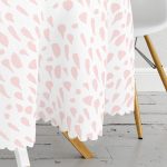 Sevgililer Günü Temalı Özel Tasarım Dijital Baskılı Modern Yuvarlak Masa Örtüsü - Çap 140cm Realhomes