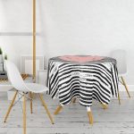 - MasaYuv-9143-Gorsel2 - Realhomes  Sevgililer Günü Temalı Özel Tasarım Dijital Baskılı Modern Yuvarlak Masa Örtüsü - Çap 140cm Realhomes