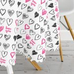 Sevgililer Günü Temalı Özel Tasarım Dijital Baskılı Modern Yuvarlak Masa Örtüsü - Çap 140cm Realhomes