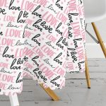 Sevgililer Günü Temalı Özel Tasarım Dijital Baskılı Modern Yuvarlak Masa Örtüsü - Çap 140cm Realhomes