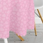 - MasaYuv-9241-Gorsel3 - Realhomes Sevgililer Günü Temalı Özel Tasarım Dijital Baskılı Modern Yuvarlak Masa Örtüsü - Çap 140cm Realhomes