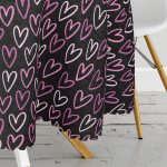 Sevgililer Günü Temalı Özel Tasarım Dijital Baskılı Modern Yuvarlak Masa Örtüsü - Çap 140cm Realhomes