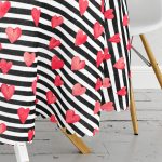 Sevgililer Günü Temalı Özel Tasarım Dijital Baskılı Modern Yuvarlak Masa Örtüsü - Çap 140cm Realhomes