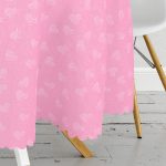 Sevgililer Günü Temalı Özel Tasarım Dijital Baskılı Modern Yuvarlak Masa Örtüsü - Çap 140cm Realhomes