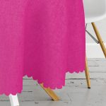 Sevgililer Günü Temalı Özel Tasarım Dijital Baskılı Modern Yuvarlak Masa Örtüsü - Çap 140cm Realhomes