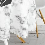 - MasaYuv-9266-Gorsel3 - Realhomes  Mermer Zeminde Geyik Motifli Özel Tasarım Yuvarlak Masa Örtüsü - Çap 140cm Realhomes