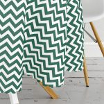 Yeşil Zizag Tasarımlı Dijital Baskılı Modern Yuvarlak Masa Örtüsü - Çap 140cm Realhomes