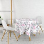 - MasaYuv-940-Gorsel2 - Realhomes Flamingo Desenli Dijital Baskılı Yuvarlak Masa Örtüsü - Çap 140cm Realhomes