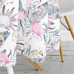 - MasaYuv-940-Gorsel3 - Realhomes Flamingo Desenli Dijital Baskılı Yuvarlak Masa Örtüsü - Çap 140cm Realhomes