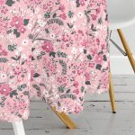 Çiçek Temalı Dijital Baskılı Yuvarlak Masa Örtüsü - Çap 140cm Realhomes