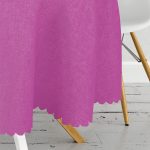 Mor Renkli Dijital Baskılı Yuvarlak Masa Örtüsü - Çap 140cm Realhomes