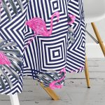 Flamingo Desenli Dijital Baskılı Yuvarlak Masa Örtüsü - Çap 140cm Realhomes