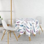 - MasaYuv-978-Gorsel2 - Realhomes RealHomes Özel Tasarım Dijital Baskılı Modern Yuvarlak Masa Örtüsü - Çap 140cm Realhomes