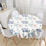 RealHomes Özel Tasarım Dijital Baskılı Modern Yuvarlak Masa Örtüsü - Çap 140cm Realhomes