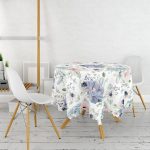 RealHomes Özel Tasarım Dijital Baskılı Modern Yuvarlak Masa Örtüsü - Çap 140cm Realhomes