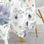 RealHomes Özel Tasarım Dijital Baskılı Modern Yuvarlak Masa Örtüsü - Çap 140cm Realhomes