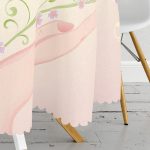 - MasaYuv-Real208-Gorsel3 - Realhomes Pembe Zemin Özel Kalp Tasarımlı Dijital Baskılı Yuvarlak Masa Örtüsü - Çap 140cm Realhomes