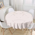 Gold Detaylı Özel Tasarım Yuvarlak Masa Örtüsü - Çap 140cm Realhomes