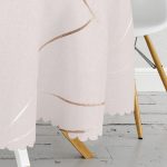 Gold Detaylı Özel Tasarım Yuvarlak Masa Örtüsü - Çap 140cm Realhomes