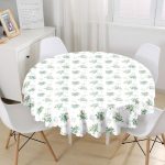 Özel Tasarım Rengarenk Çiçek Motifli Dijital Baskılı Yuvarlak Masa Örtüsü - Çap 140cm Realhomes