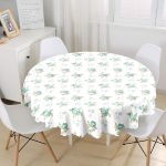 - MasaYuv-Real242-Gorsel1 - Realhomes  Özel Tasarım Rengarenk Çiçek Motifli Dijital Baskılı Yuvarlak Masa Örtüsü - Çap 140cm Realhomes