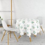 - MasaYuv-Real242-Gorsel2 - Realhomes  Özel Tasarım Rengarenk Çiçek Motifli Dijital Baskılı Yuvarlak Masa Örtüsü - Çap 140cm Realhomes