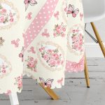 - MasaYuv-Real243-Gorsel3 - Realhomes  Krem Zemin Kebek Detaylı Özel Tasarım Dijital Baskılı Yuvarlak Masa Örtüsü - Çap 140cm Realhomes