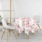 - MasaYuv-Real247-Gorsel2 - Realhomes RealHomes Özel Tasarım Dijital Baskılı Modern Yuvarlak Masa Örtüsü - Çap 140cm Realhomes