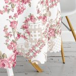 Gül Motifli Özel Tasarım Dijital Baskılı Modern Yuvarlak Masa Örtüsü - Çap 140cm Realhomes