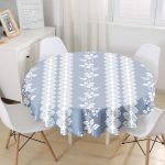 - MasaYuv-Real275-Gorsel1 - Realhomes RealHomes Özel Tasarım Dijital Baskılı Modern Yuvarlak Masa Örtüsü - Çap 140cm Realhomes