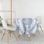- MasaYuv-Real275-Gorsel2 - Realhomes RealHomes Özel Tasarım Dijital Baskılı Modern Yuvarlak Masa Örtüsü - Çap 140cm Realhomes