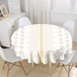 RealHomes Özel Tasarım Dijital Baskılı Modern Yuvarlak Masa Örtüsü - Çap 140cm Realhomes