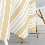 Vizon Düz Çizgili Özel Tasarım Dijital Baskılı Yuvarlak Masa Örtüsü - Çap 140cm Realhomes