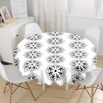 - MasaYuv-Real289-Gorsel1 - Realhomes RealHomes Özel Tasarım Dijital Baskılı Modern Yuvarlak Masa Örtüsü - Çap 140cm Realhomes