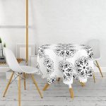 - MasaYuv-Real289-Gorsel2 - Realhomes RealHomes Özel Tasarım Dijital Baskılı Modern Yuvarlak Masa Örtüsü - Çap 140cm Realhomes