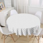 - MasaYuv-Real303-Gorsel1 - Realhomes  Gri Özel Tasarım Dijital Baskılı Yuvarlak Masa Örtüsü - Çap 140cm Realhomes